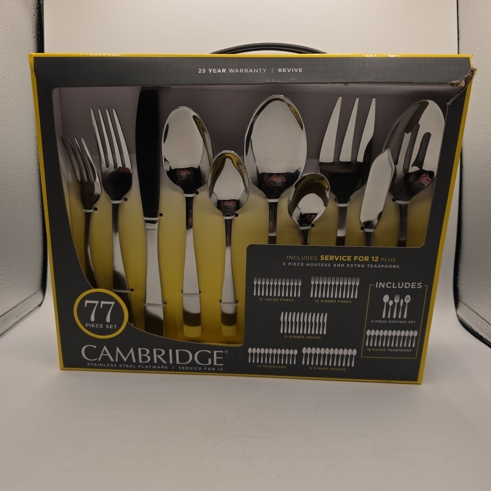 Yellow Flatware Set - 77 Piece